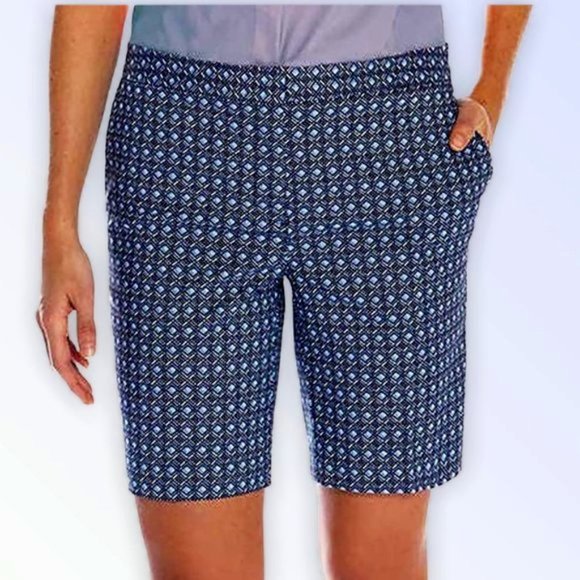 MARIO SERRANI Italy Blue & White Bermuda Shorts 16 - Picture 4 of 16